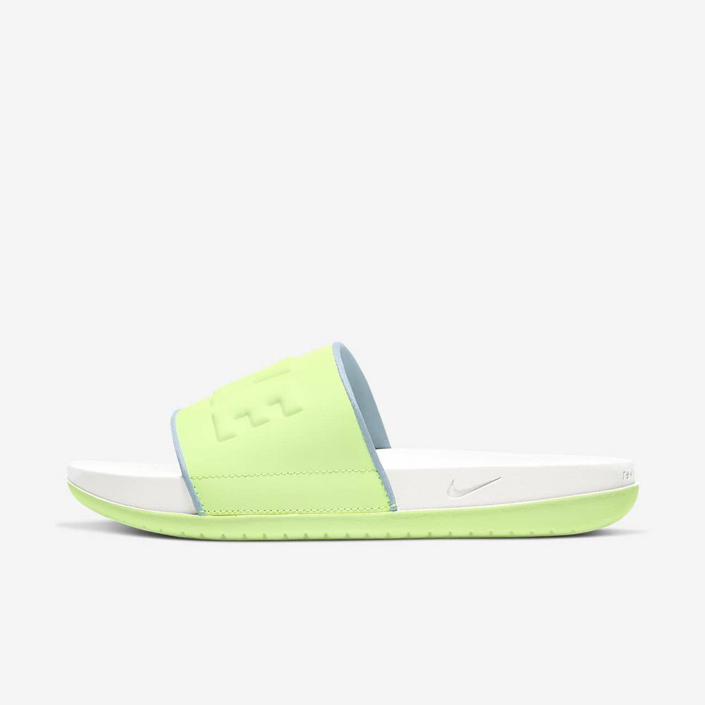 Claquette Nike Offcourt Blanche 9235-814 White/Glacier Blue/Barely Volt Femme | EYY-46100207